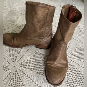 Catrina Martini Handcrafted Italian boots beautifully broken-in tan leather